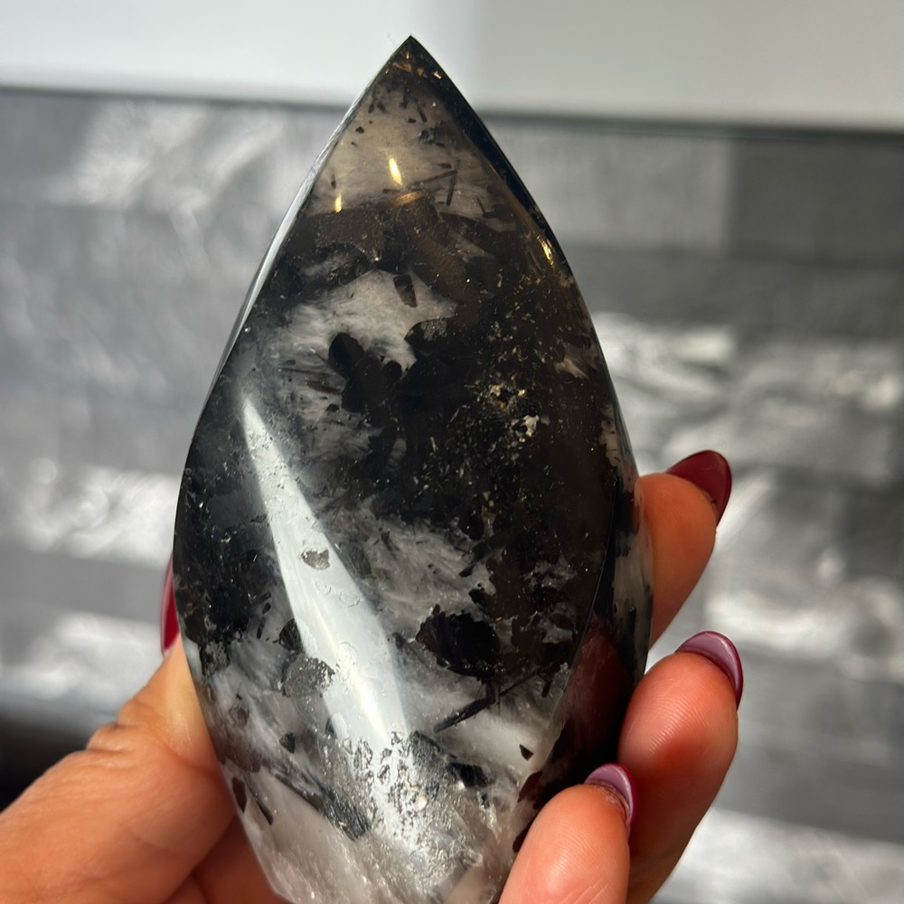 Tourmaline in Quartz flame